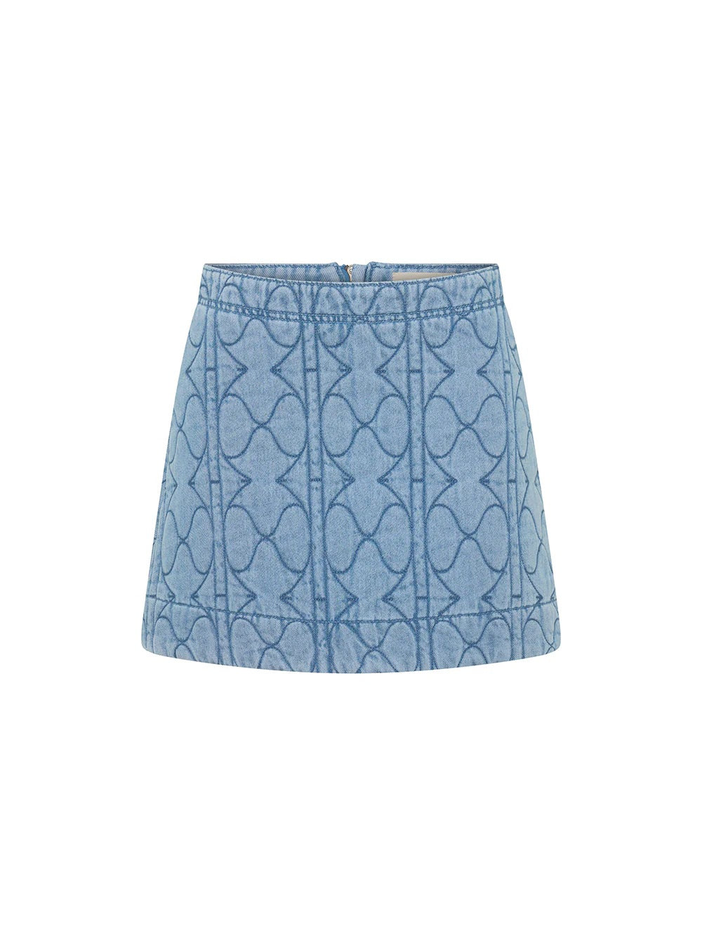 Joey Denim Mini Skirt | Pale Stone