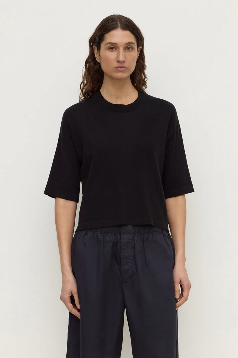 Kensy Cotton Cashmere Tee | Black