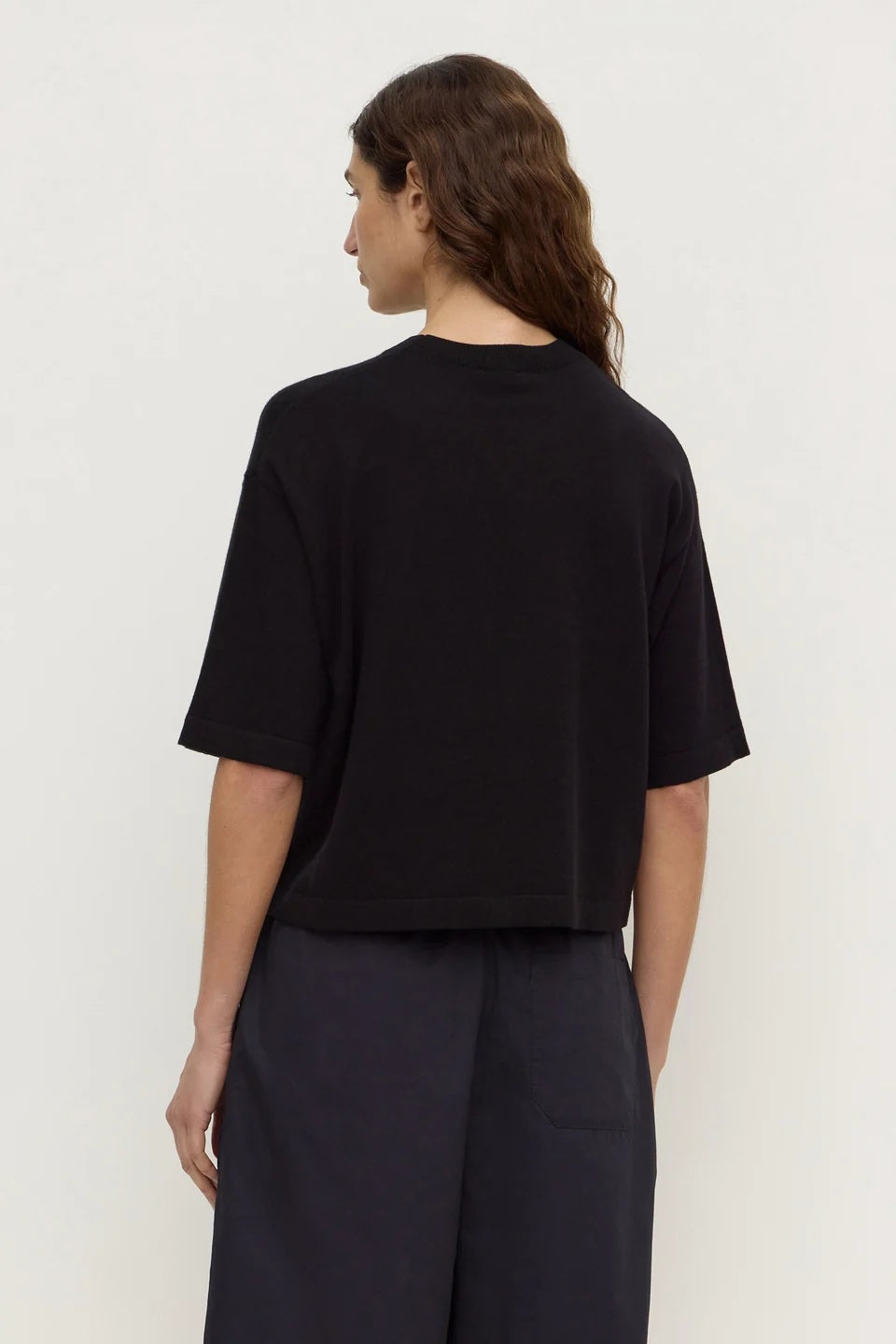 Kensy Cotton Cashmere Tee | Black