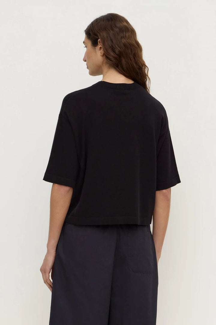Kensy Cotton Cashmere Tee | Black