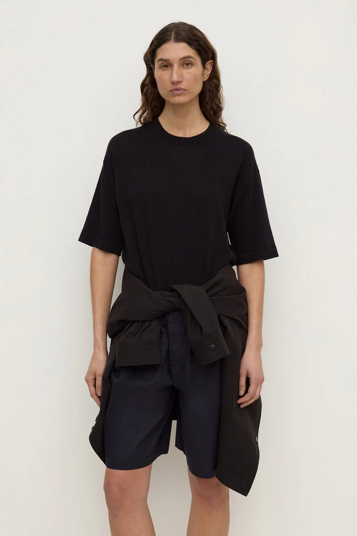 Kensy Cotton Cashmere Tee | Black