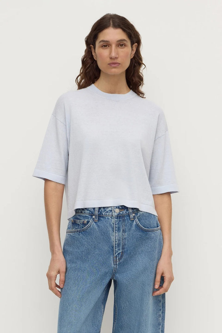 Kensy Cotton Cashmere Tee | Powder Blue