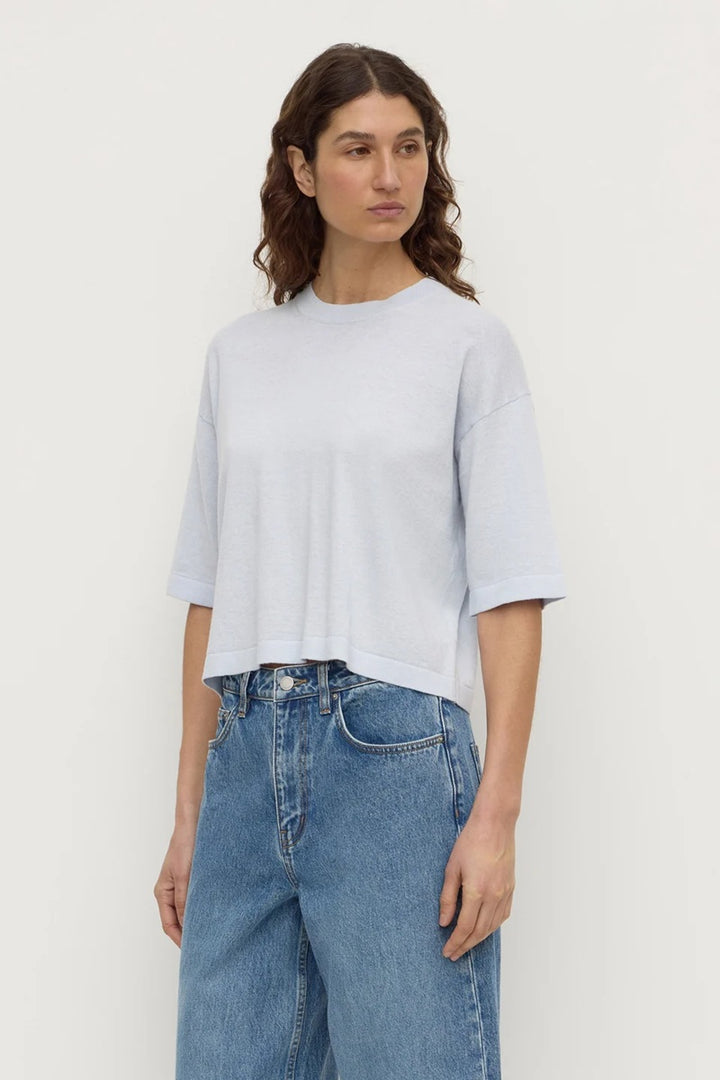 Kensy Cotton Cashmere Tee | Powder Blue