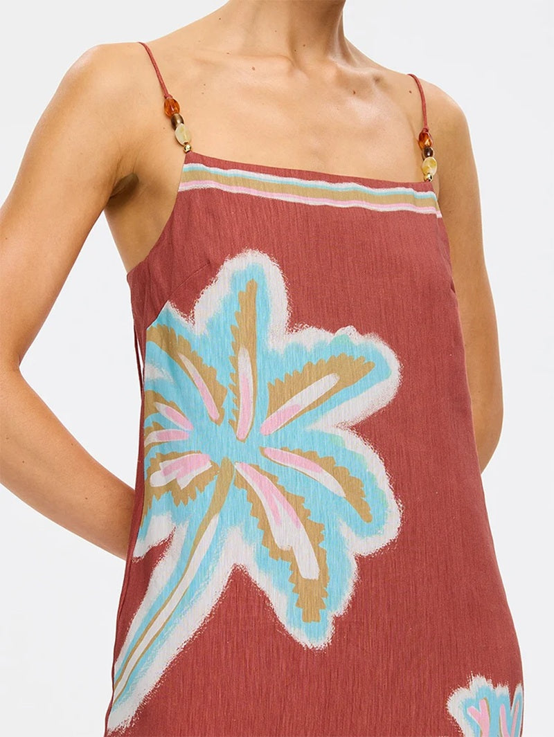 Enzo Midi Dress | Maroon