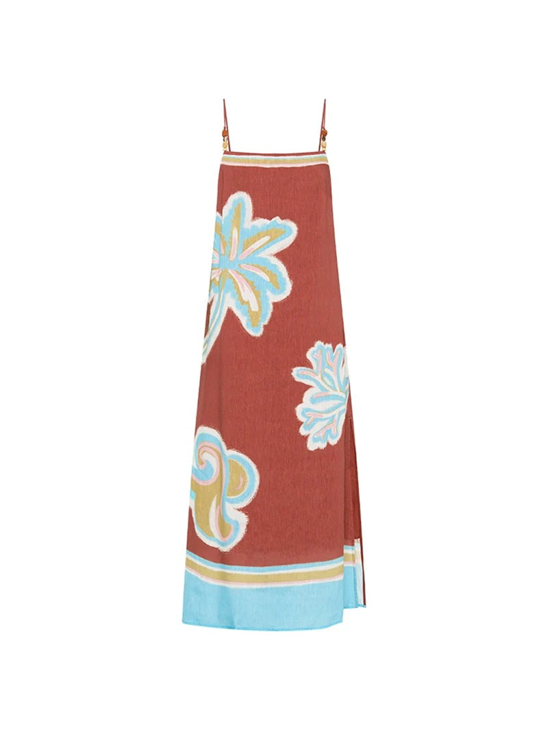 Enzo Midi Dress | Maroon