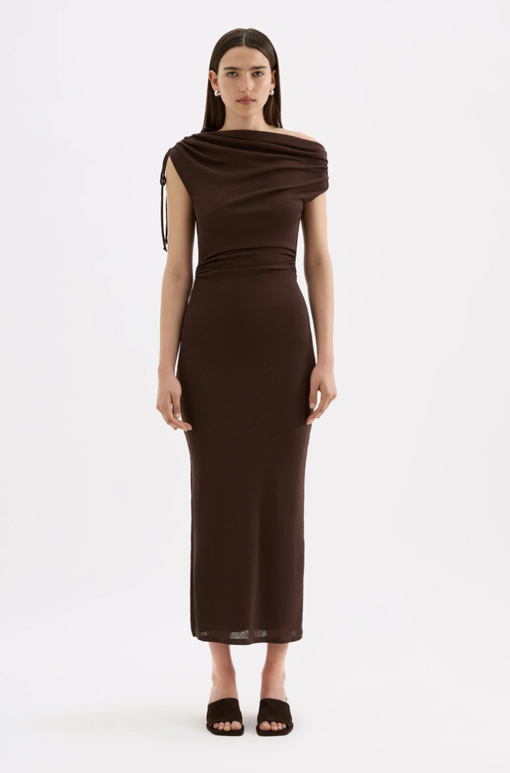 Lani Mesh Maxi Dress | Chocolate
