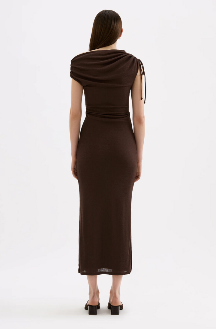 Lani Mesh Maxi Dress | Chocolate
