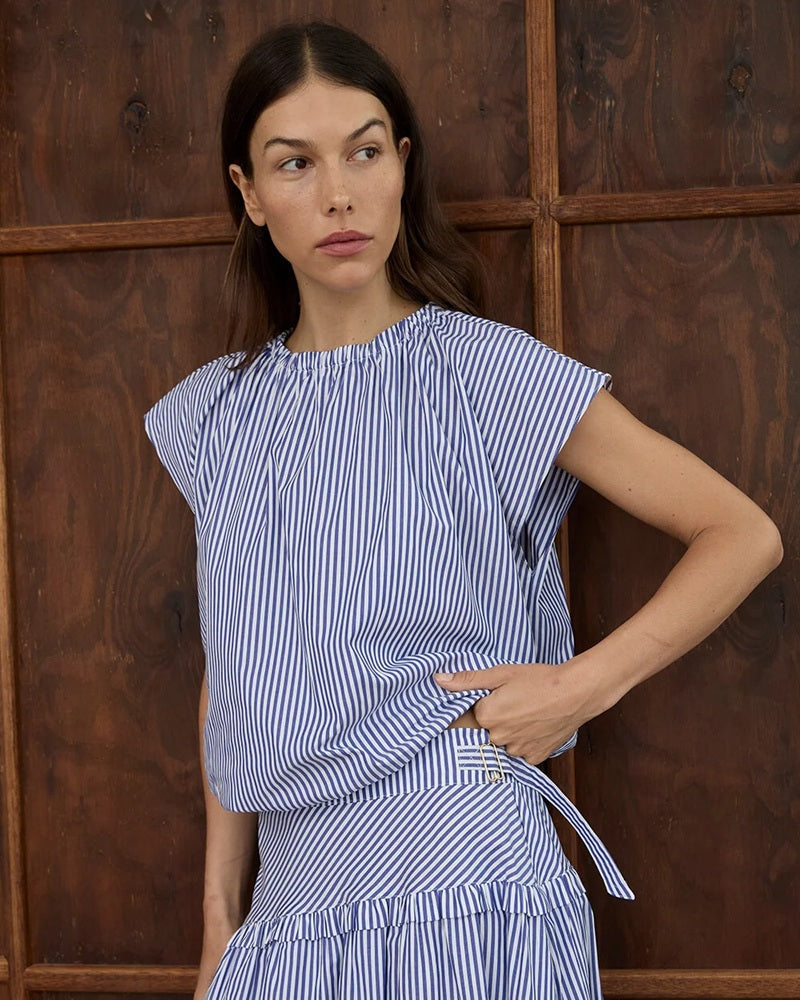 Grace Skirt | Stripe Cotton