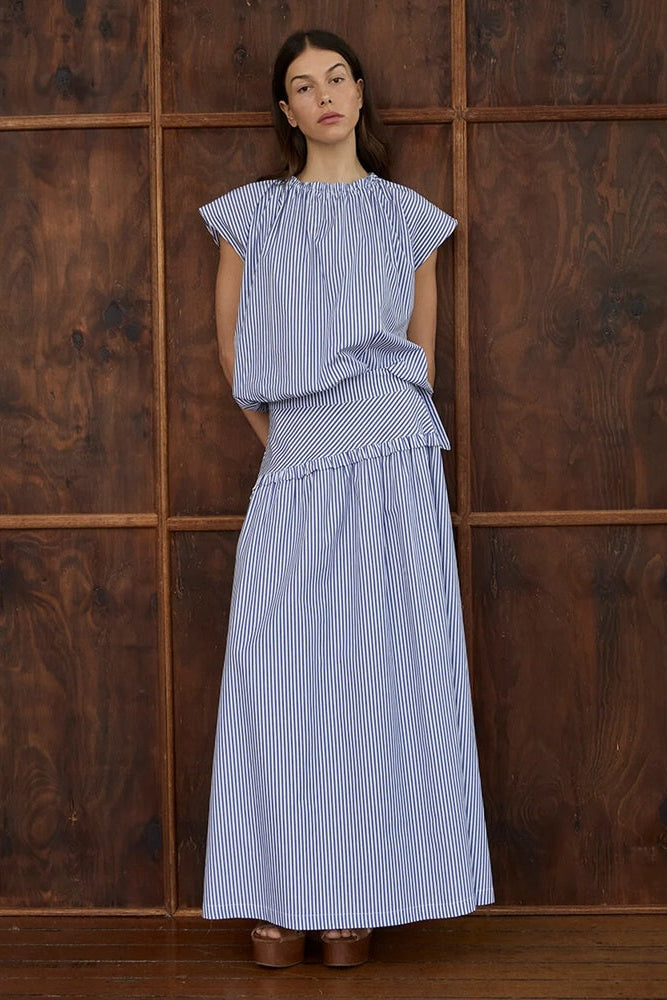 Grace Skirt | Stripe Cotton
