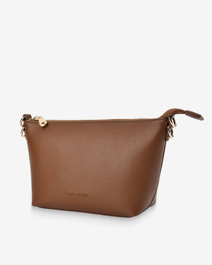 Leyton Crossbody Bag | Tan Saffiano