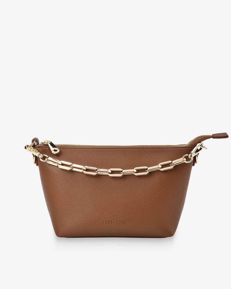 Leyton Crossbody Bag | Tan Saffiano