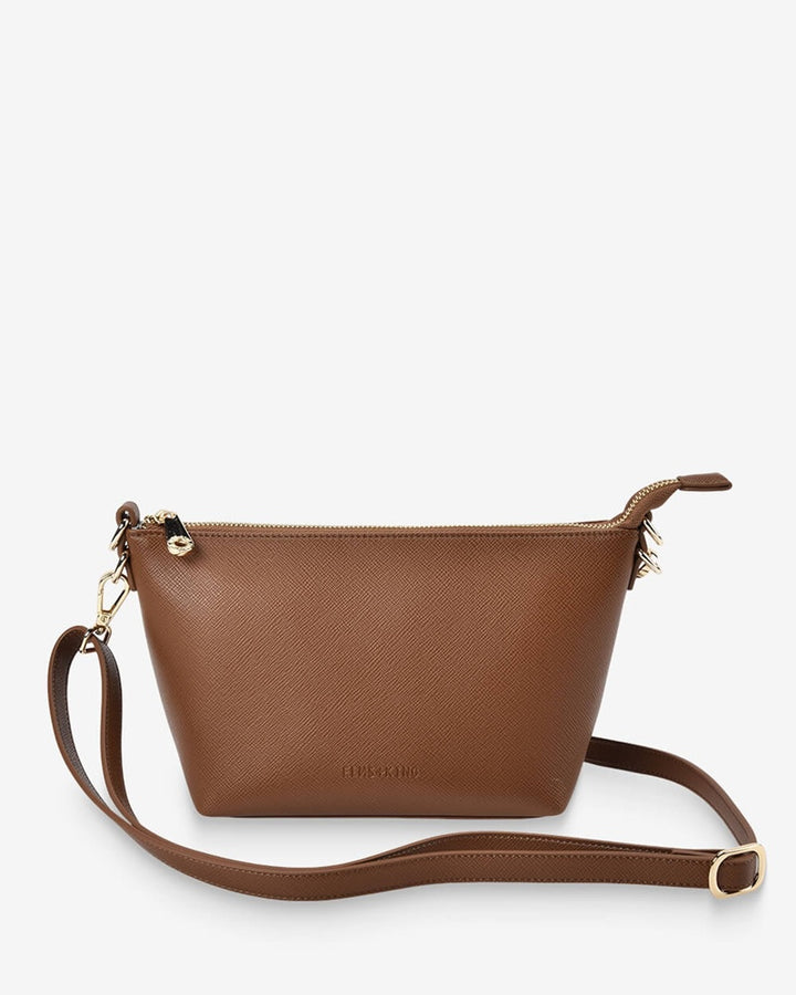 Leyton Crossbody Bag | Tan Saffiano