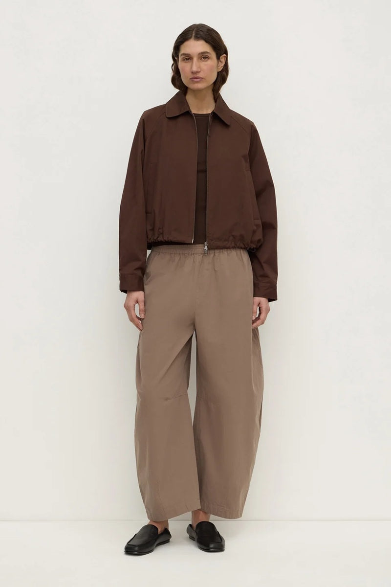 Elaine Washed Cotton Pant| Dark Sand