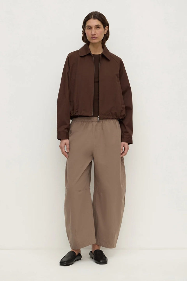 Elaine Washed Cotton Pant| Dark Sand
