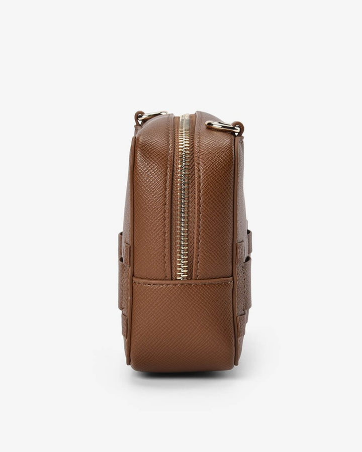London Crossbody | Tan Saffiano