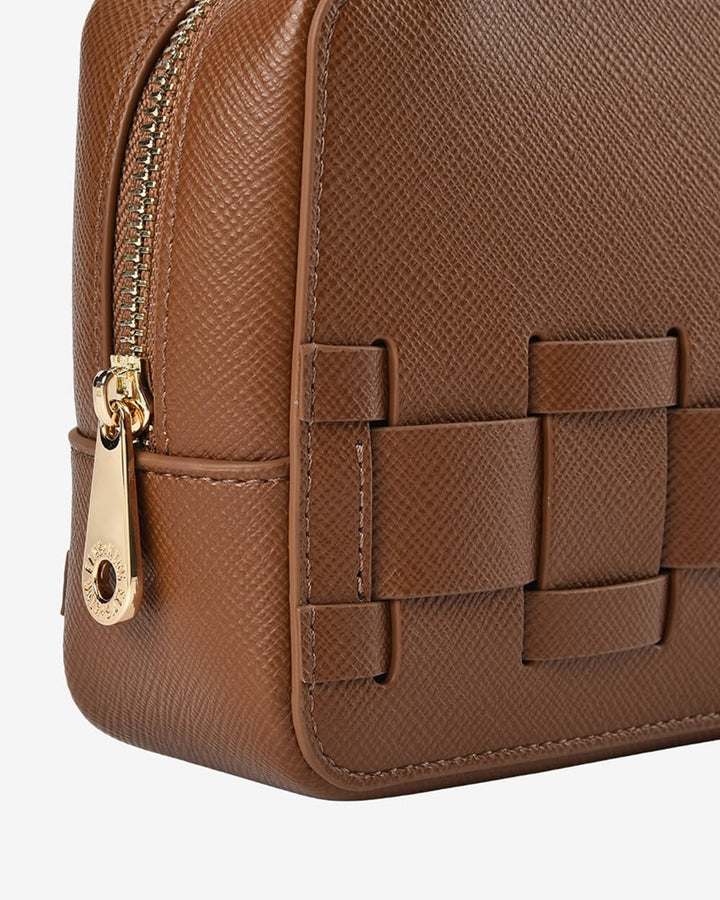 London Crossbody | Tan Saffiano