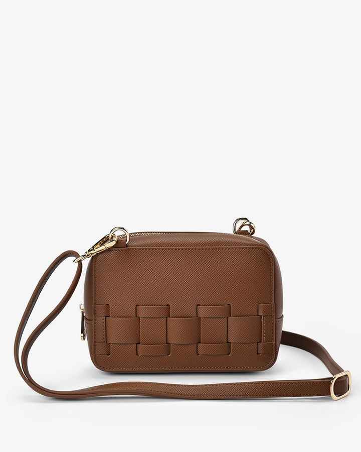 London Crossbody | Tan Saffiano