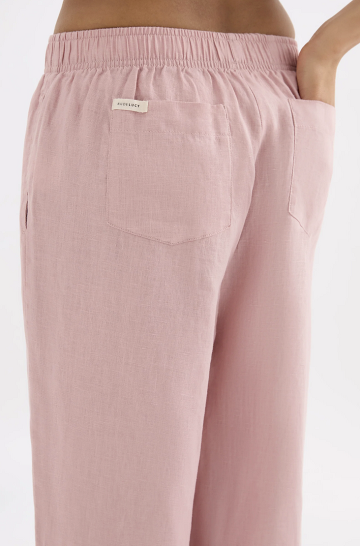 Lounge Linen Crop Pant | Blush