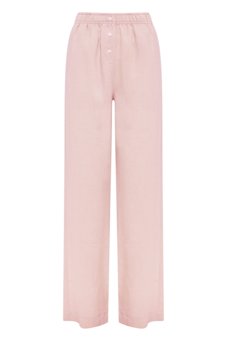 Lounge Linen Crop Pant | Blush