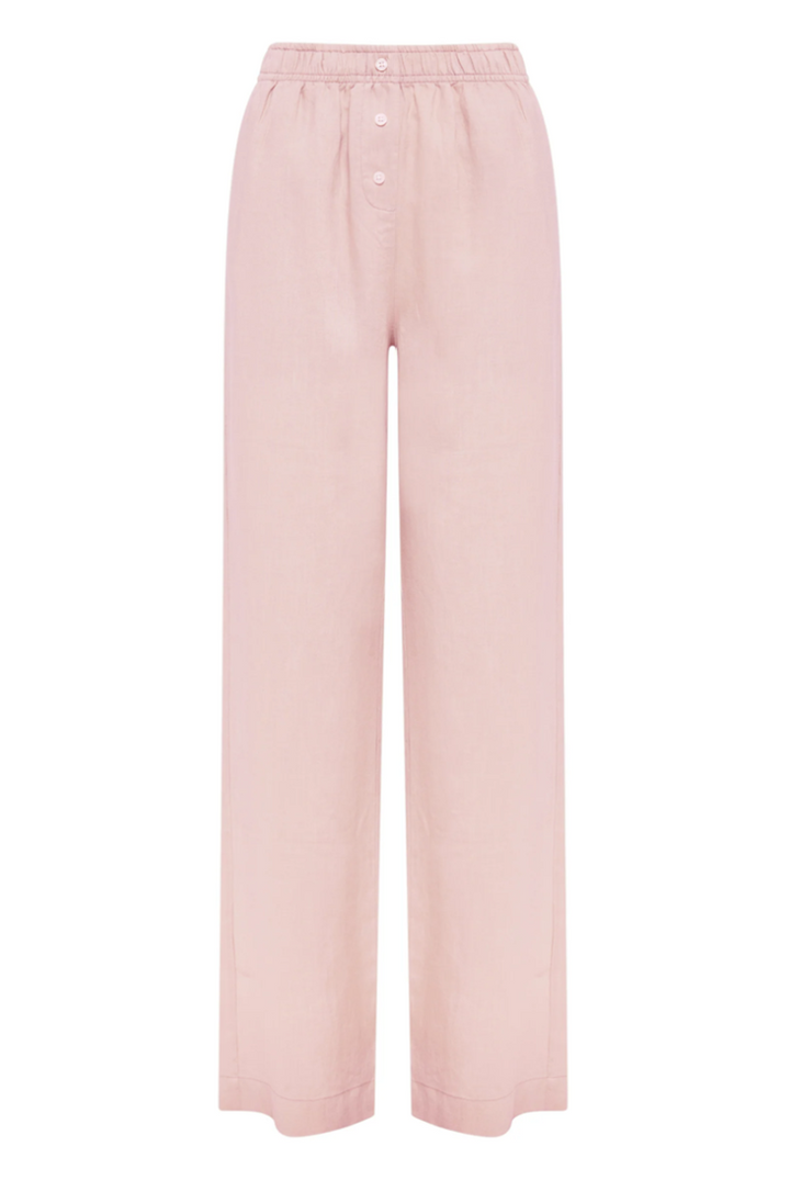 Lounge Linen Crop Pant | Blush