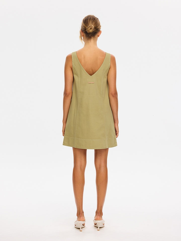 Ilaria Denim Mini Dress | Olive
