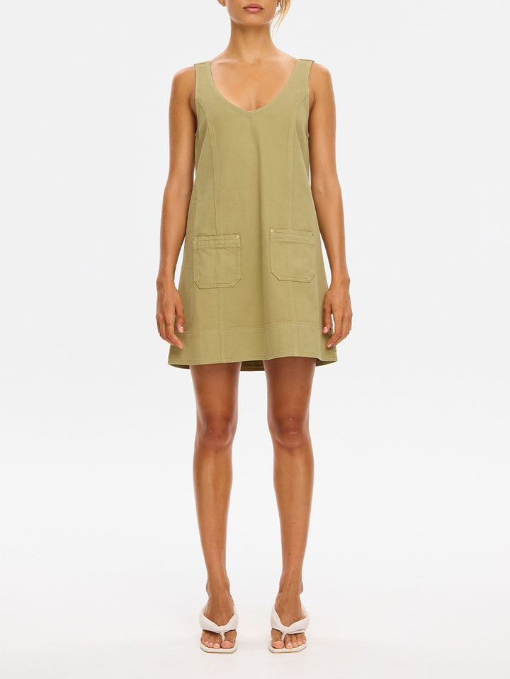 Ilaria Denim Mini Dress | Olive