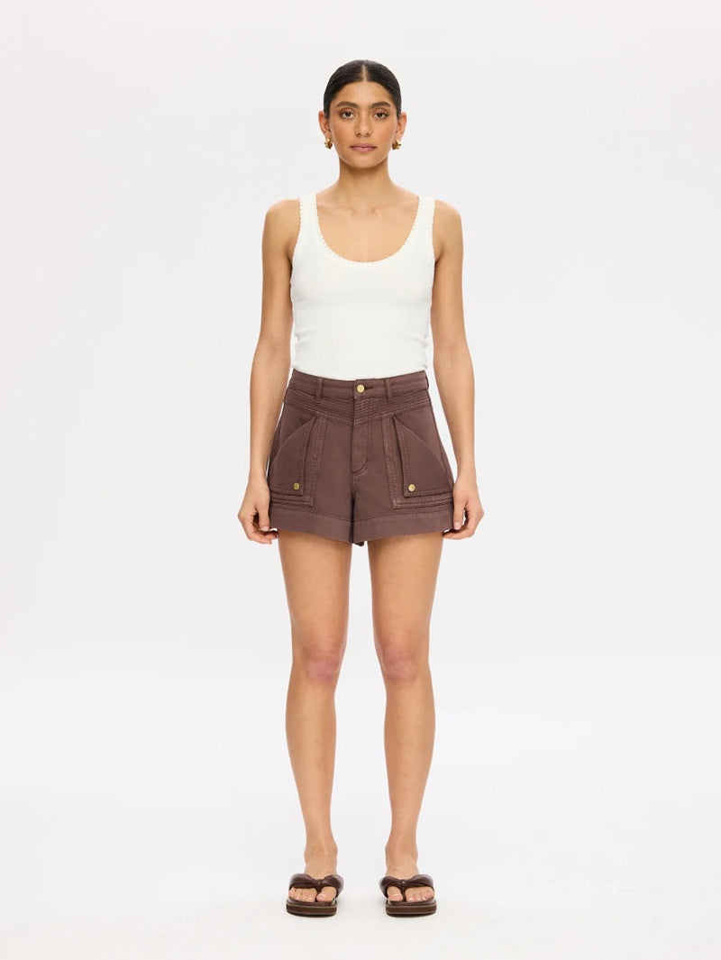 Celene Denim Short | Chocolate