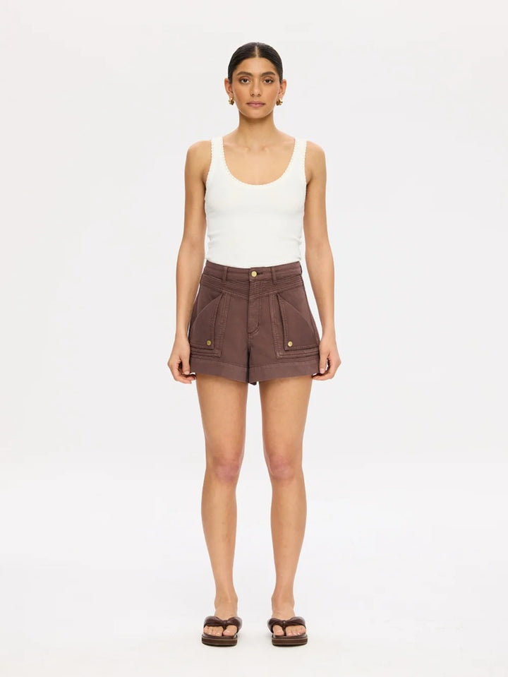 Celene Denim Short | Chocolate