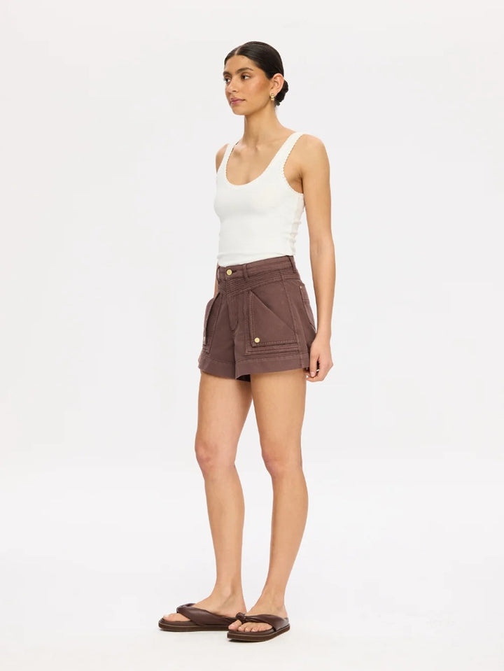 Celene Denim Short | Chocolate