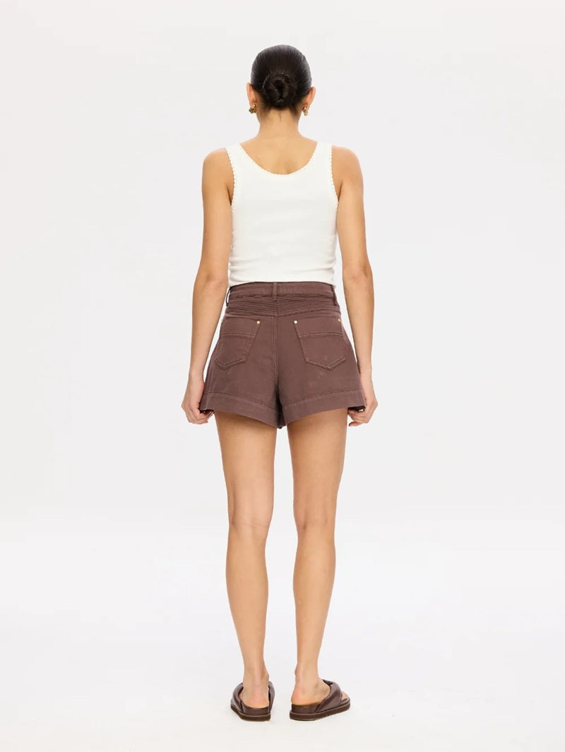 Celene Denim Short | Chocolate