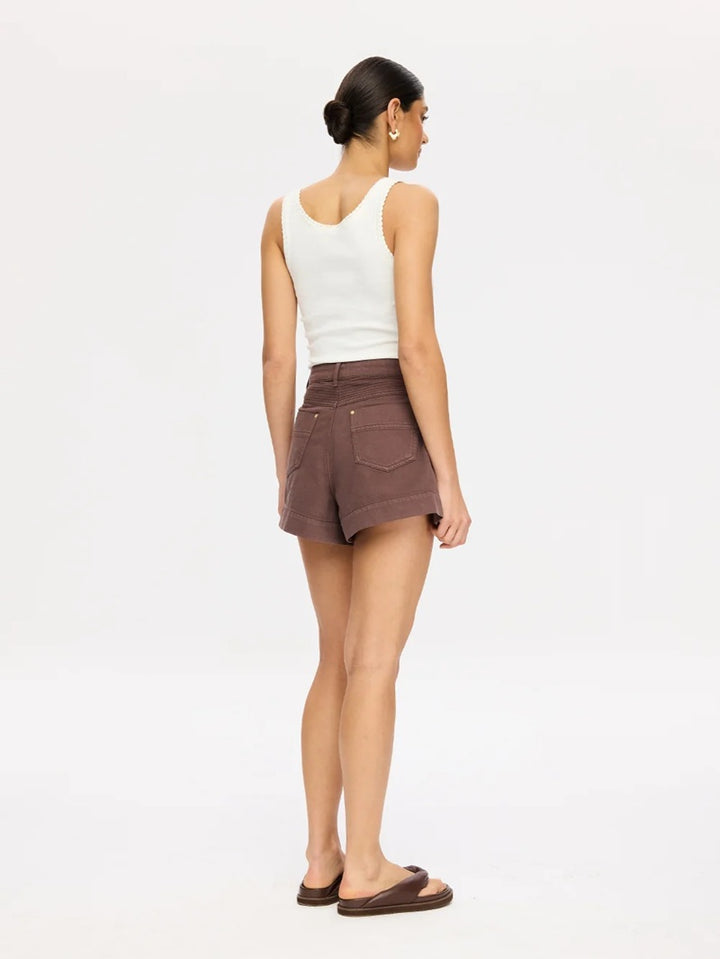 Celene Denim Short | Chocolate