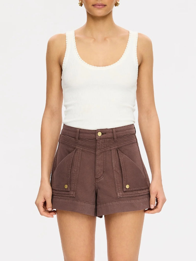 Celene Denim Short | Chocolate