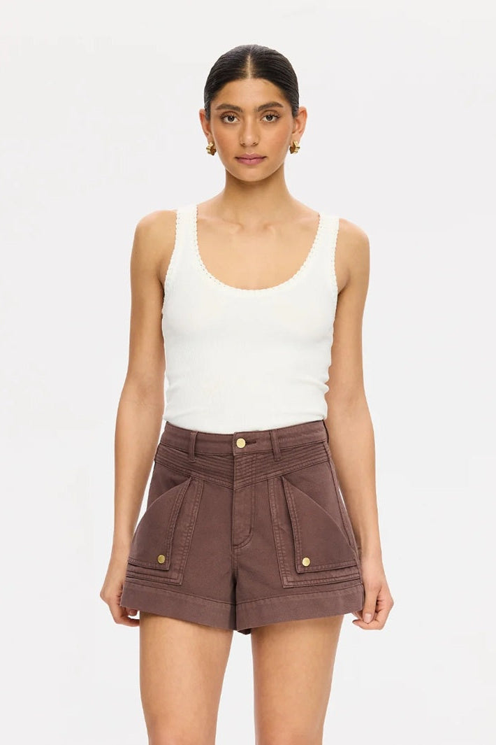 Celene Denim Short | Chocolate