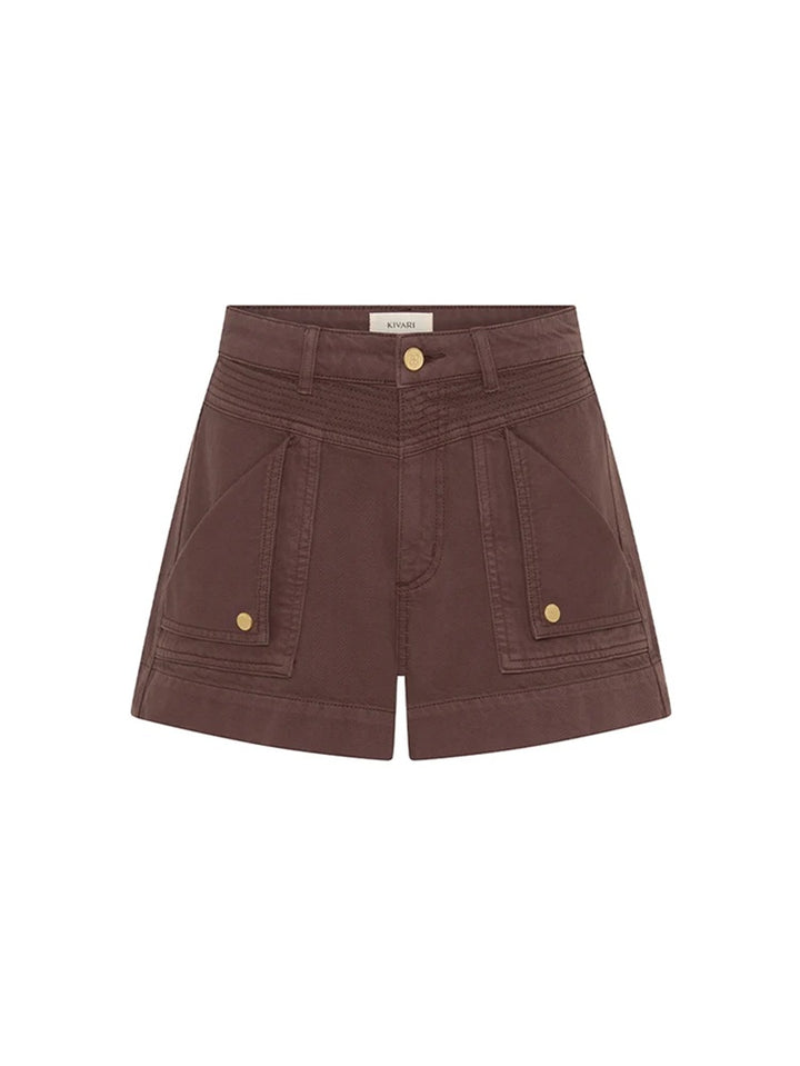 Celene Denim Short | Chocolate