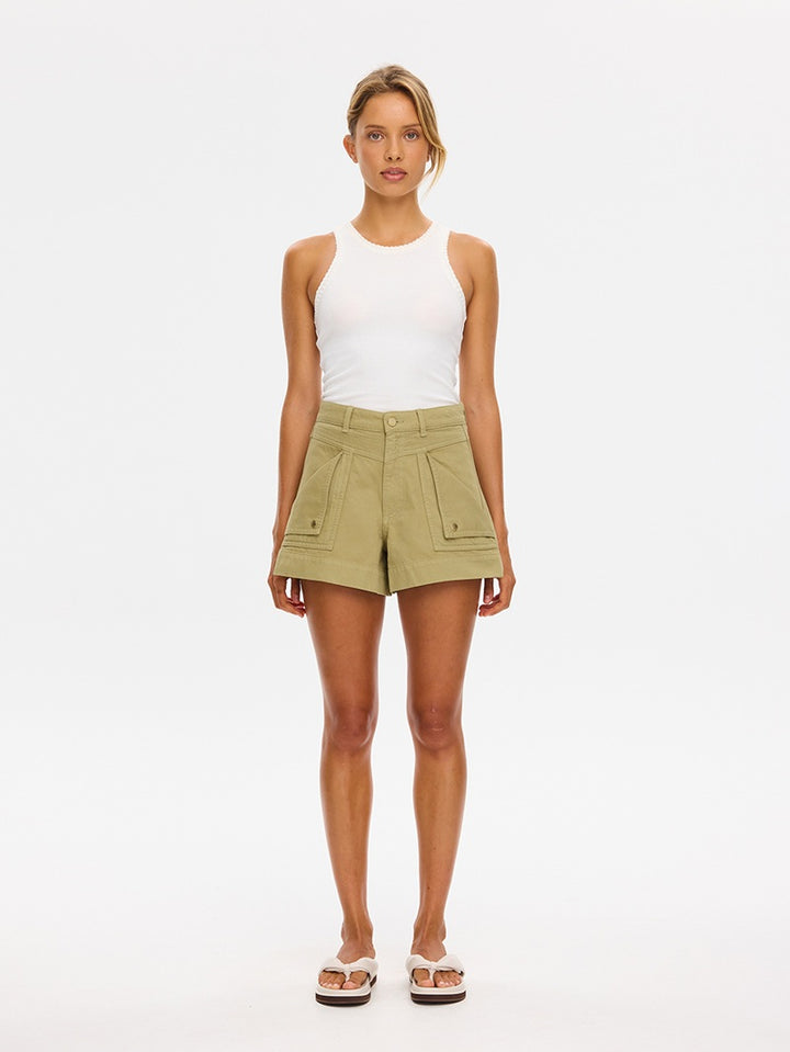 Celene Denim Shorts | Olive