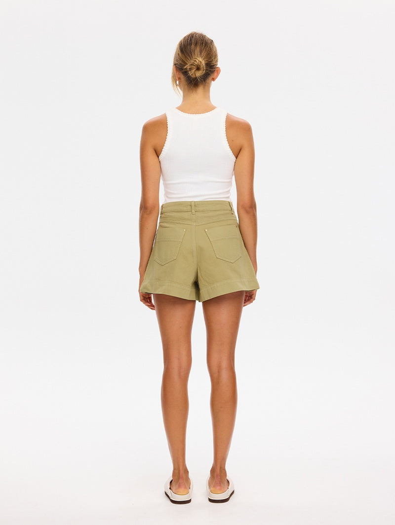 Celene Denim Shorts | Olive
