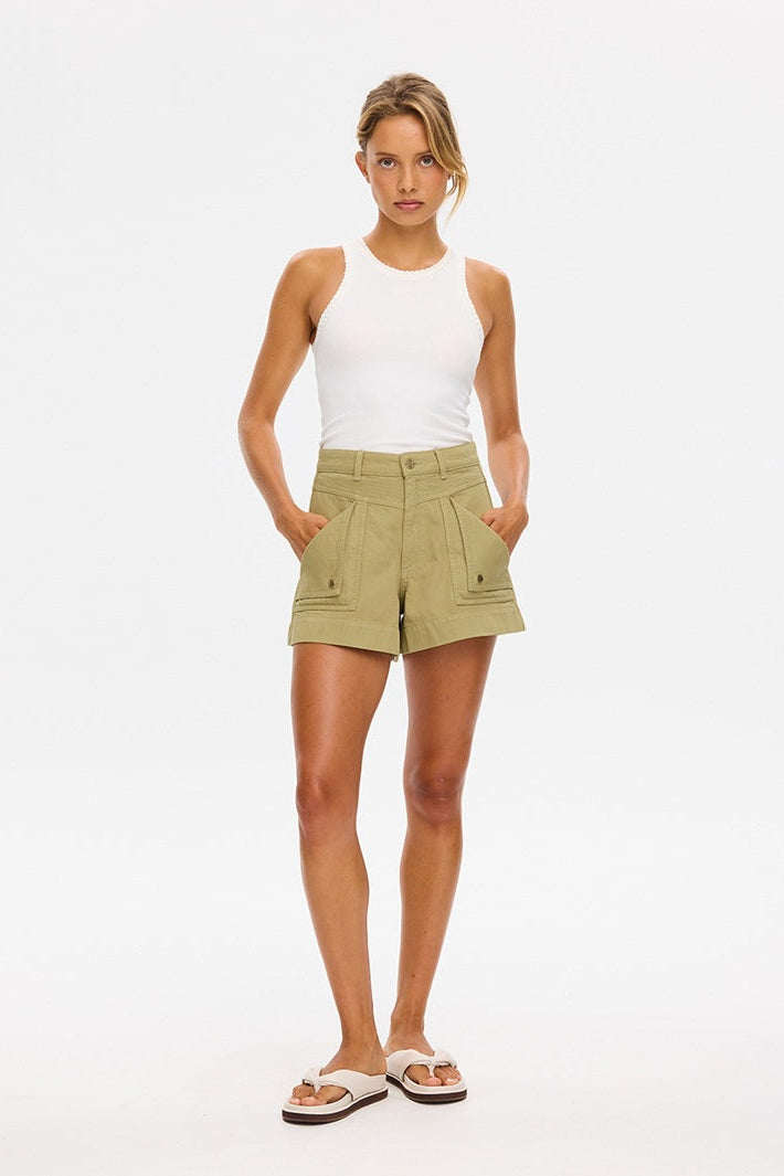 Celene Denim Shorts | Olive