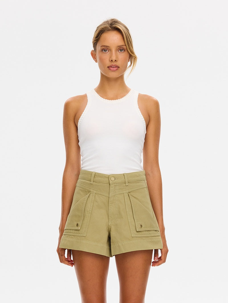 Celene Denim Shorts | Olive