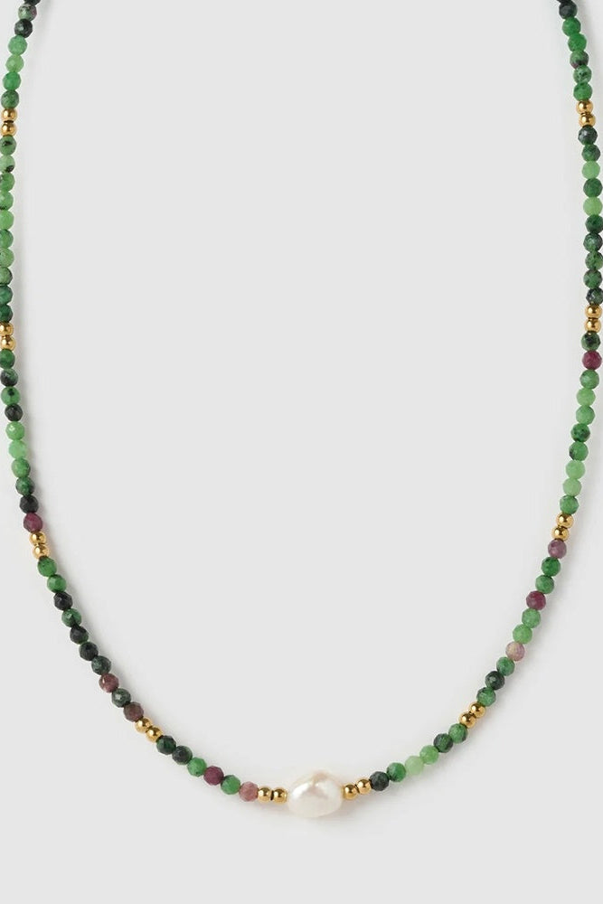 Mila Gemstone Necklace | Clinozoisite