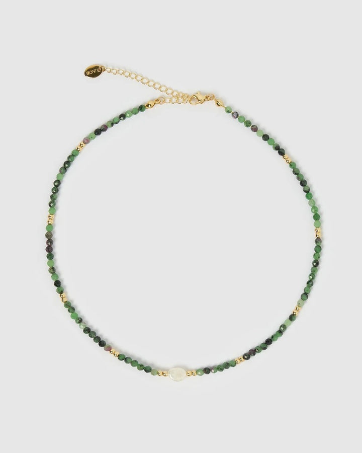 Mila Gemstone Necklace | Clinozoisite