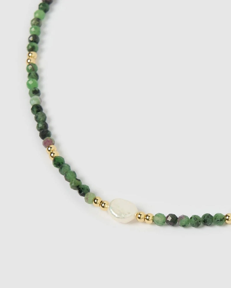 Mila Gemstone Necklace | Clinozoisite