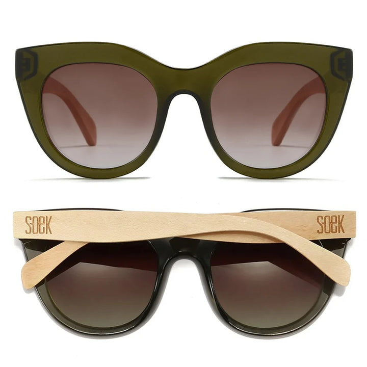 Milla Khaki | Graduated Khaki Lens White Maple Arms