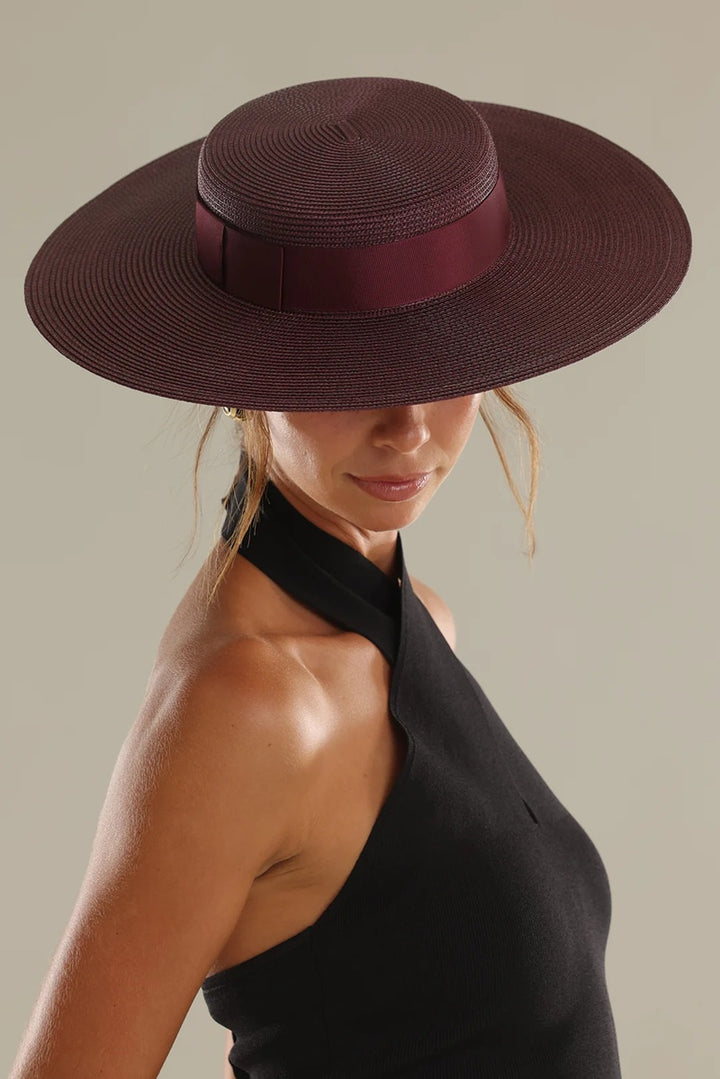 Macy Racewear Boater | Dark Cherry