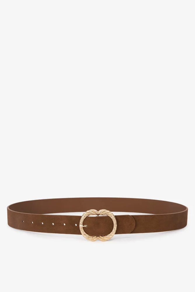 Maddie Belt | Tan Suede