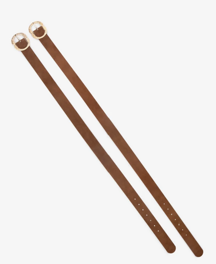 Maddie Belt | Tan Suede