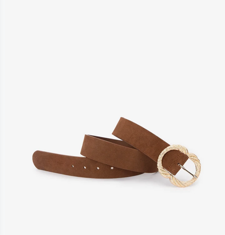 Maddie Belt | Tan Suede