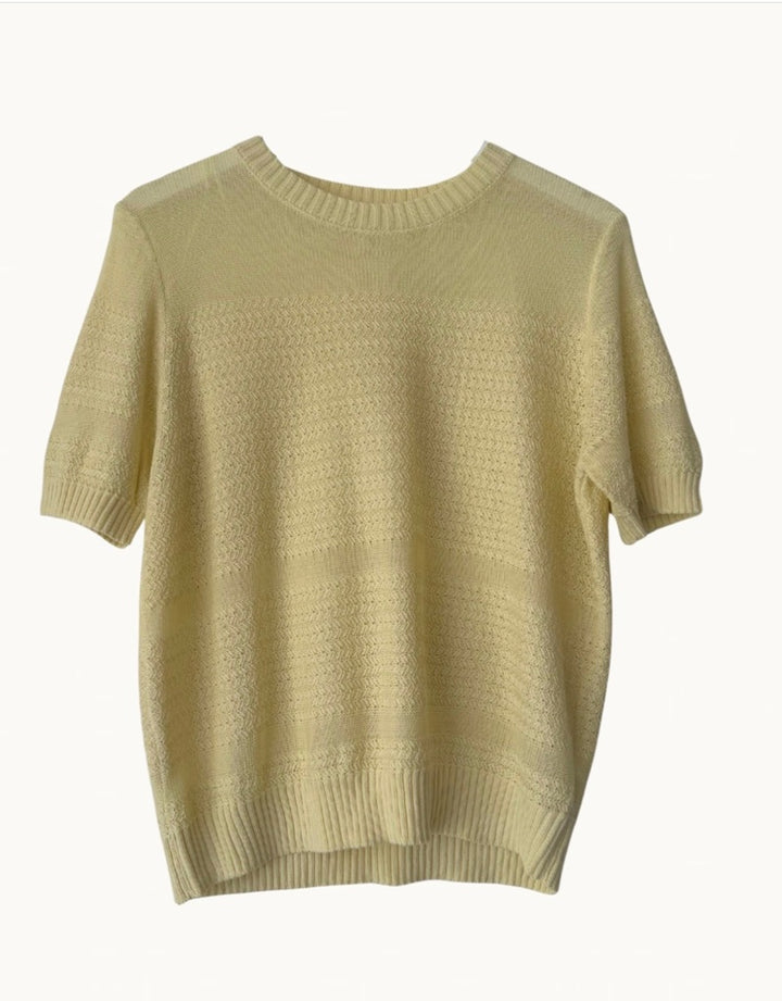 Maddie Knit Tee | Lemon Sorbet