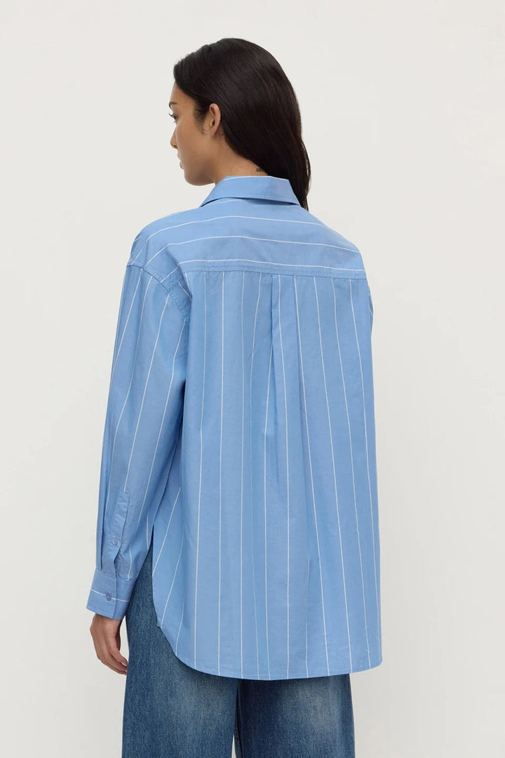 Marcia Stripe Shirt | Blue White Stripe