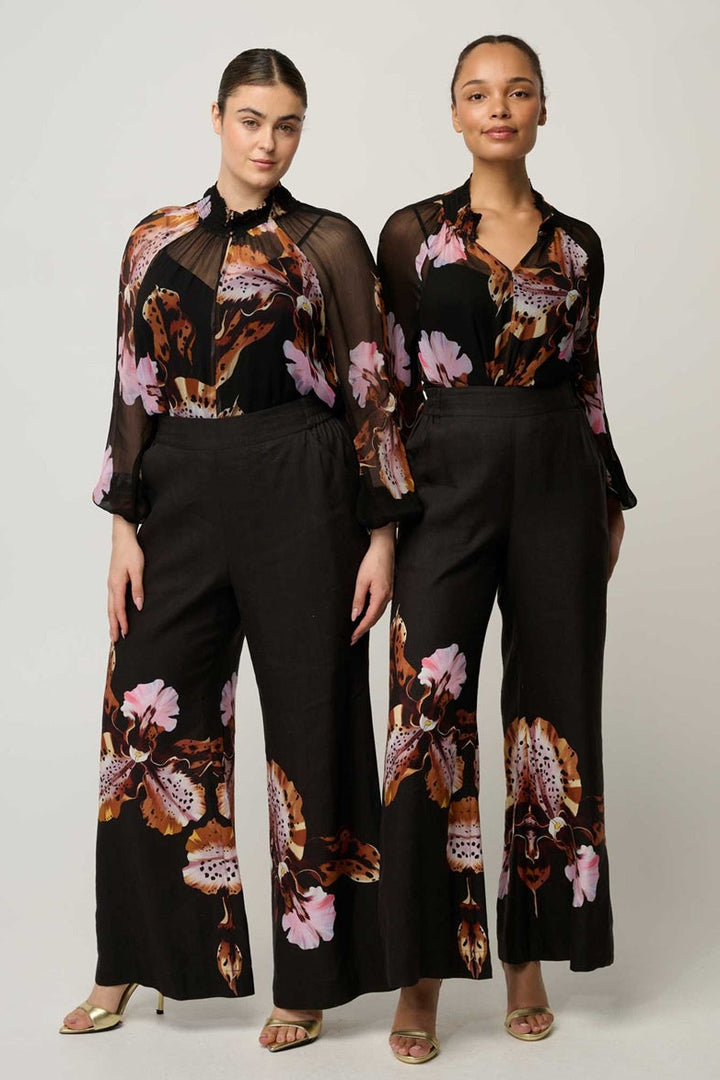 Maris Sheer Viscose Chiffon Blouse | Sunset Orchid