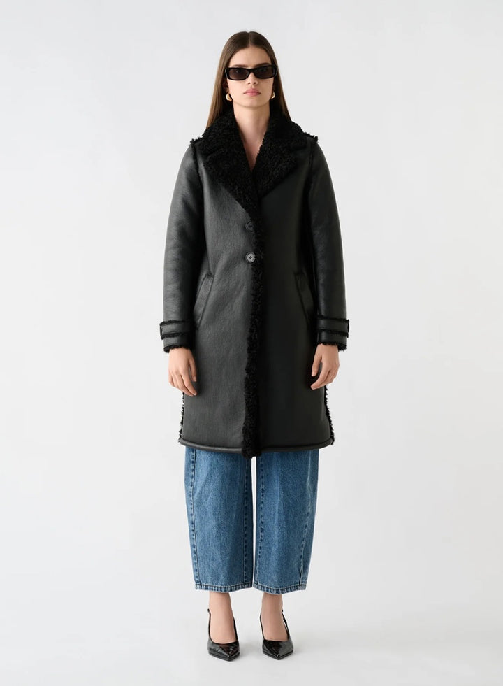 Maverick Shearling Coat | Black